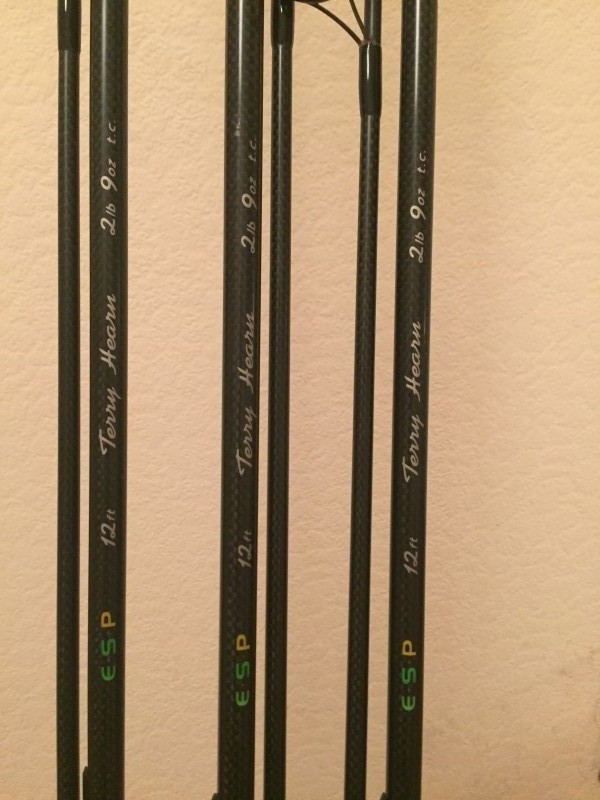 3 Terry Hearn 12ft 23/4 test curve rods.