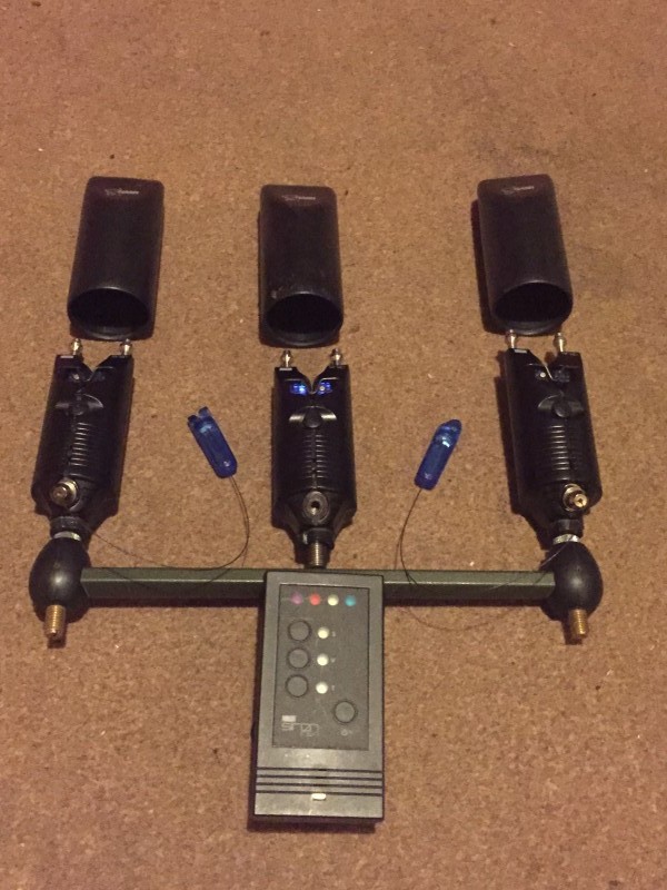 I would like to swap my x3 all blue nash siren rs1 alarms and receiver and x2 blue nash bobbins for a set of delkim txis with receiver thank you

My Nash alarms and receiver also comes in boxes