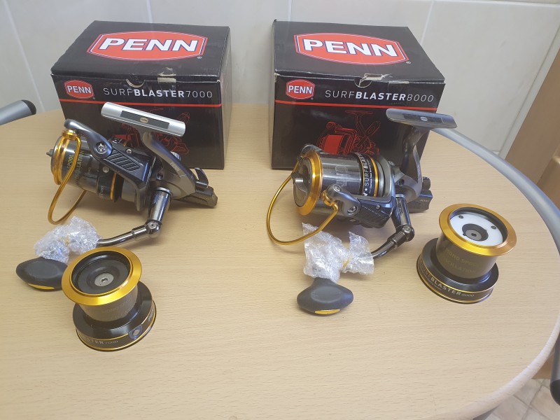 New Penn Surfblaster 7000 & 8000
Sea Reels and spair Spools they come in boxes.